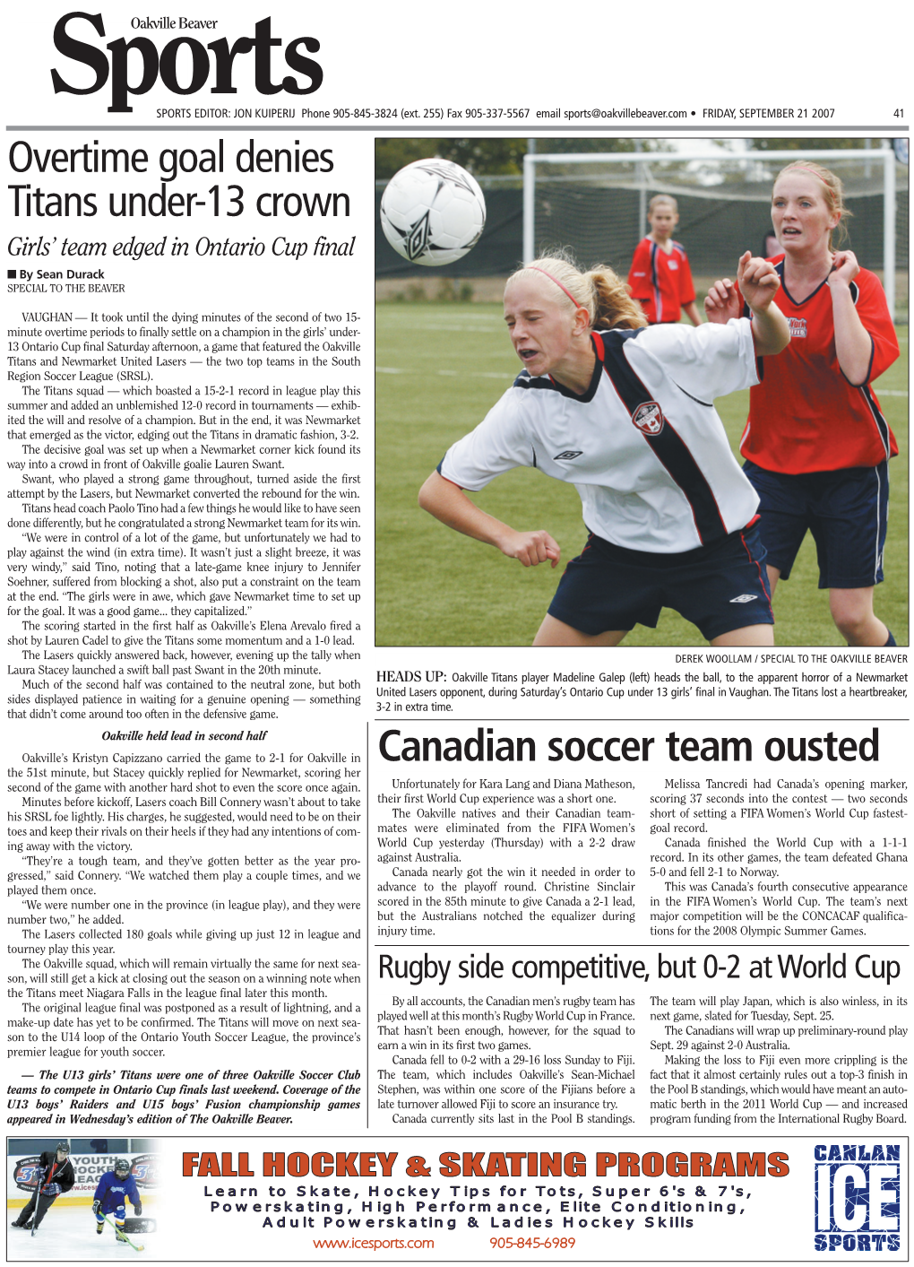 Overtime Goal Denies Titans Under-13 Crown Canadian Soccer Team Ousted