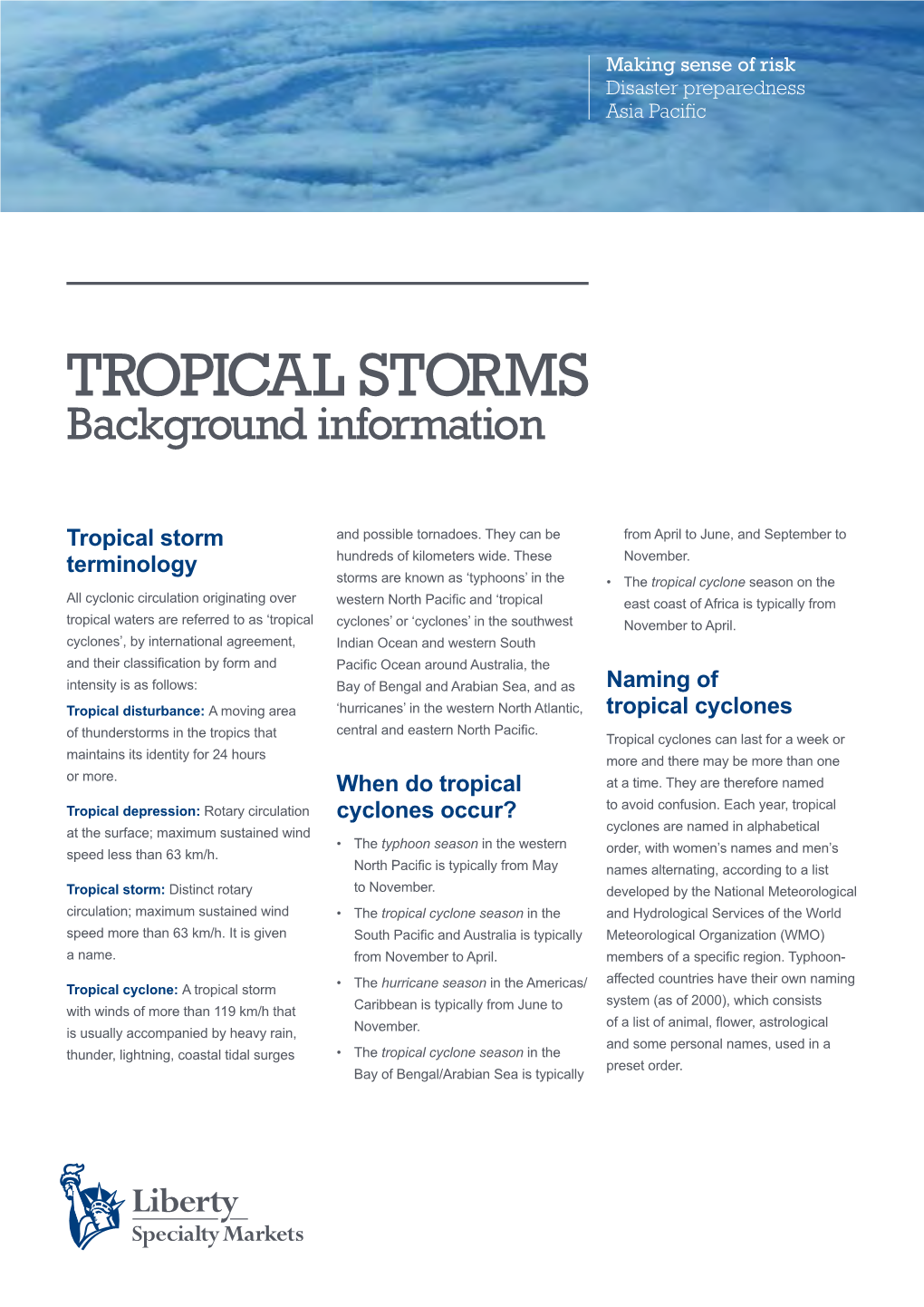 Tropical Cyclone and Typhoon