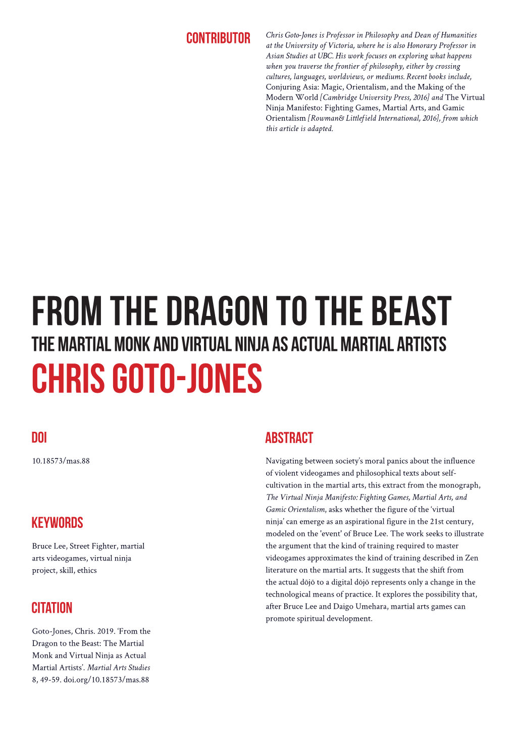 From the Dragon to the Beast Chris