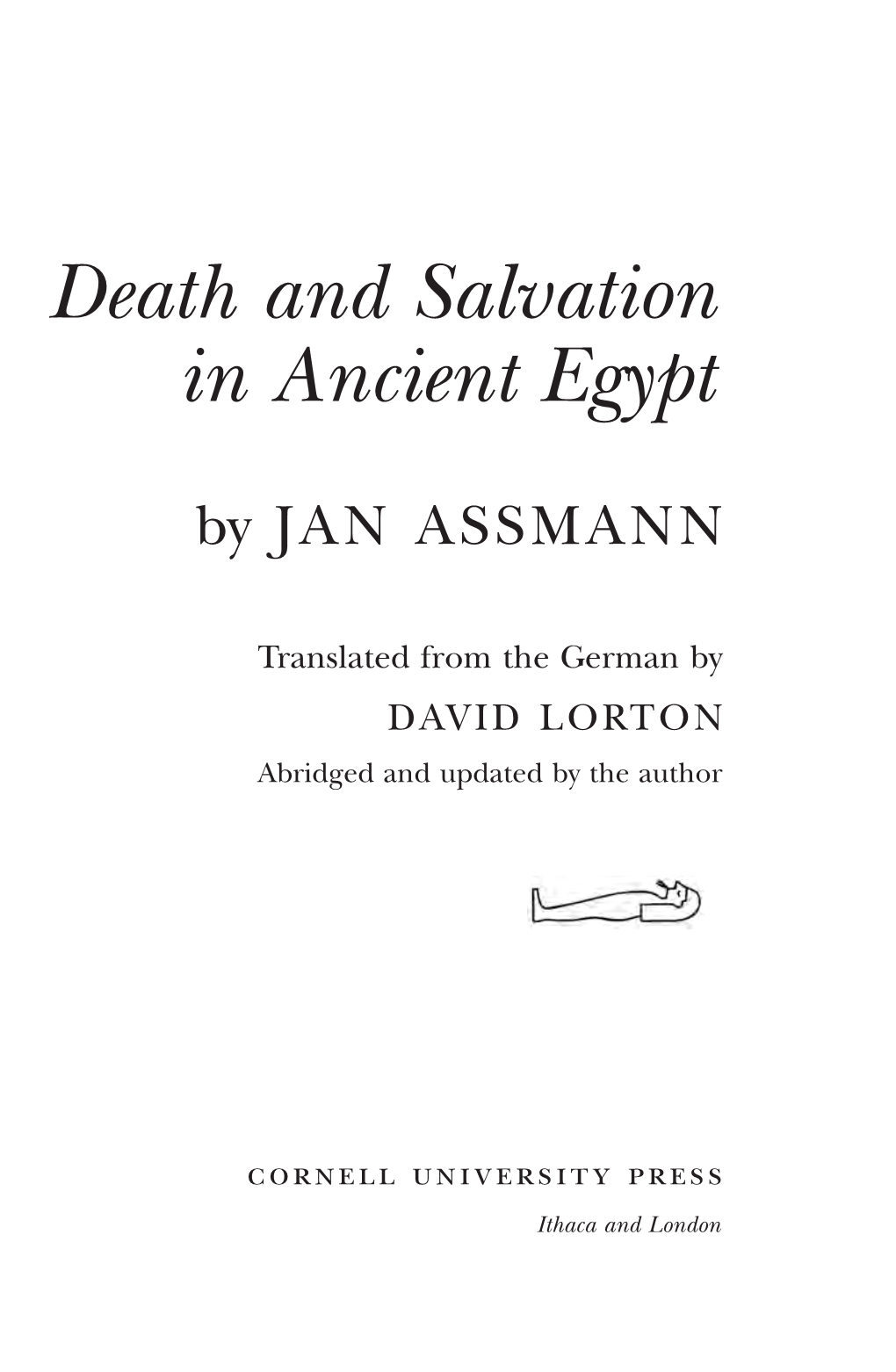 Death and Salvation in Ancient Egypt