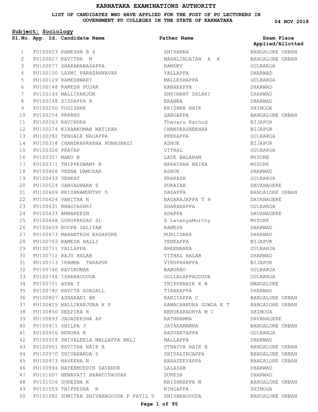 Karnataka Examinations Authority