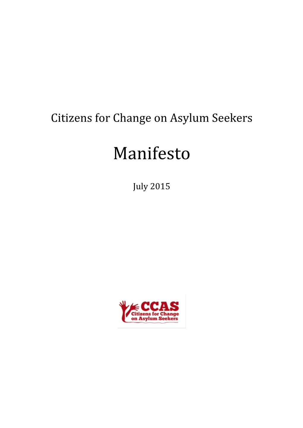 CCAS Manifesto