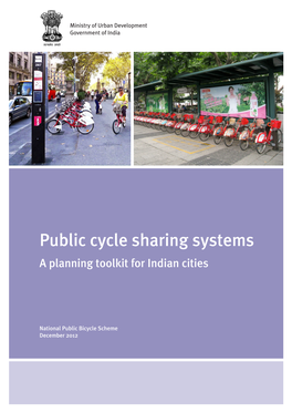 Public Cycle Sharing Systems a Planning Toolkit for Indian Cities
