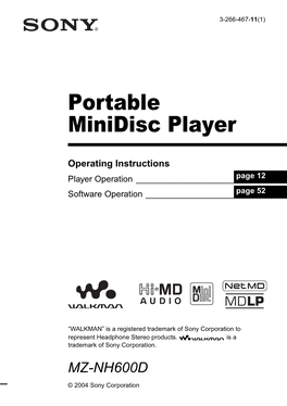 Portable Minidisc Player
