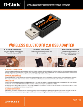 WIRELESS BLUETOOTH 2.0 USB Adapter