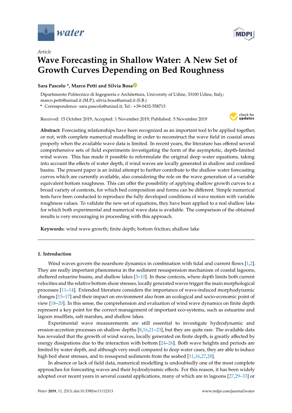 Wave Forecasting in Shallow Water: a New Set of Growth Curves Depending on Bed Roughness