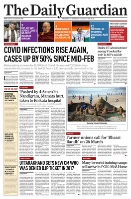 Covid Infections Rise Again, Cases up by 50% Since Mid-Feb