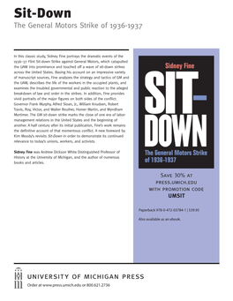 Sit-Down the General Motors Strike of 1936-1937