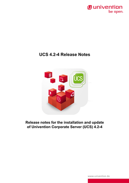 Release Notes for the Installation and Update of Univention Corporate Server (UCS) 4.2-4 Alle Rechte Vorbehalten
