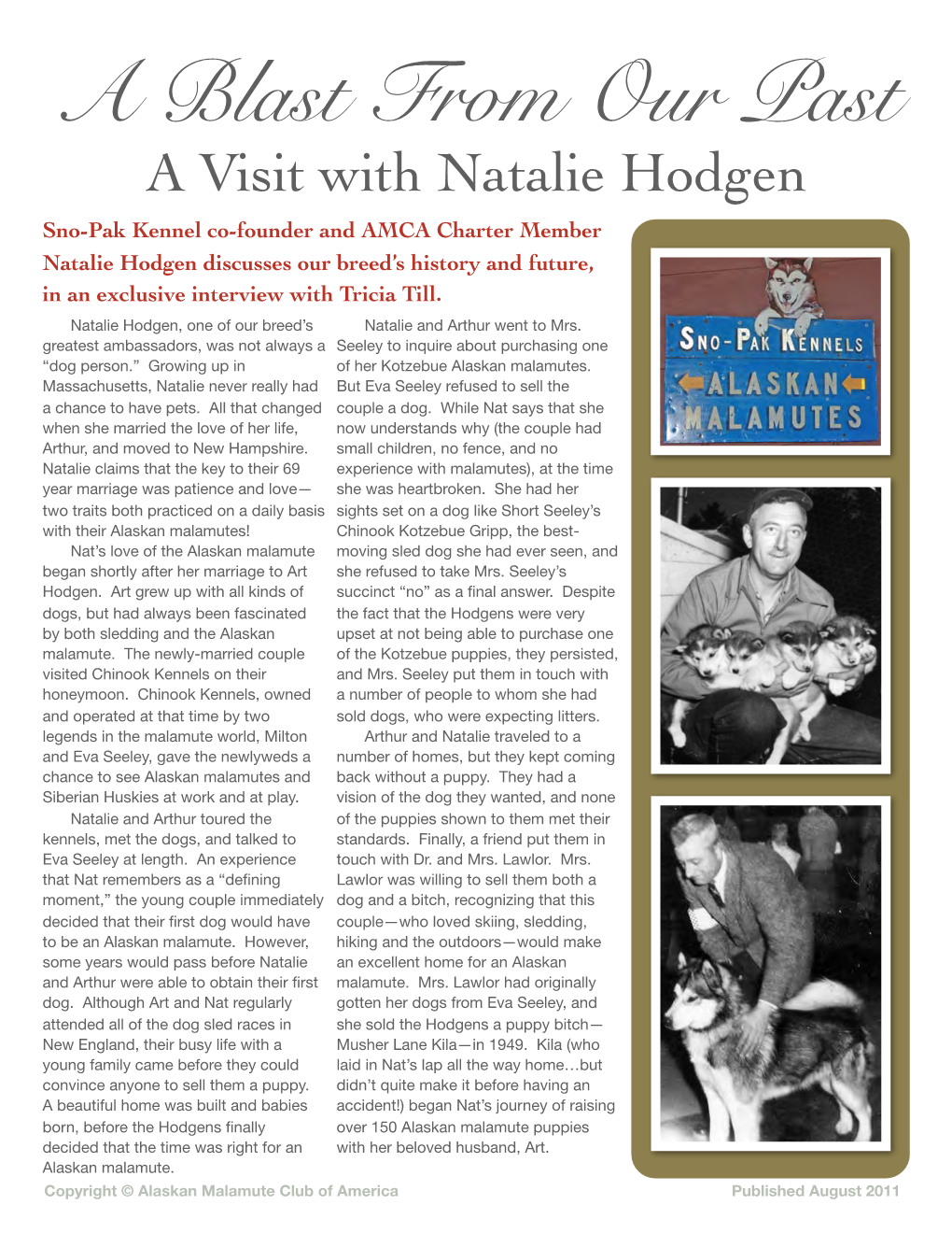 A Blast from Our Past-A Visit with Natalie Hodgen