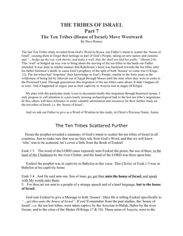 TRIBES of ISRAEL Part 7 the Ten Tribes (House of Israel) Move Westward by Dave Ramey