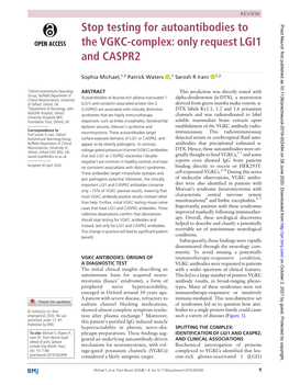 Stop Testing for Autoantibodies to the VGKC-Complex: Only Request LGI1