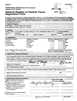 National Register of Historic Places Continuation Sheet