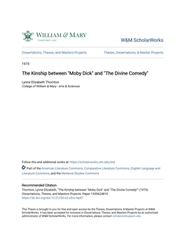 The Kinship Between "Moby Dick" and "The Divine Comedy"