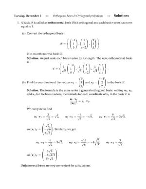 Worksheet and Solutions