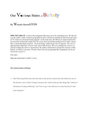 Our Various States of Beauty