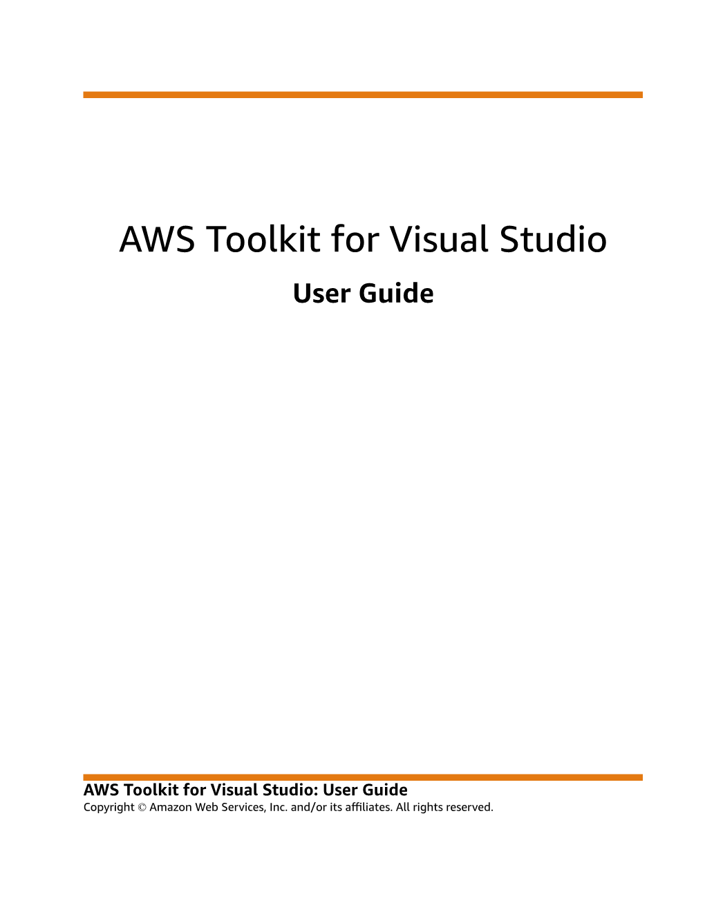 AWS Toolkit for Visual Studio User Guide