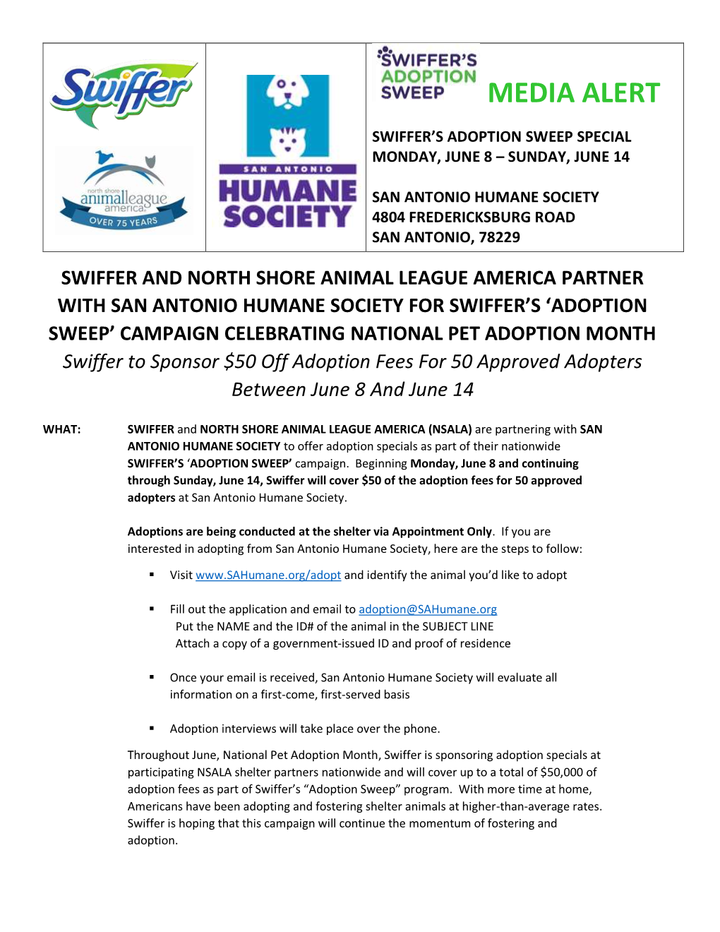 Swiffer's Adoption Sweep