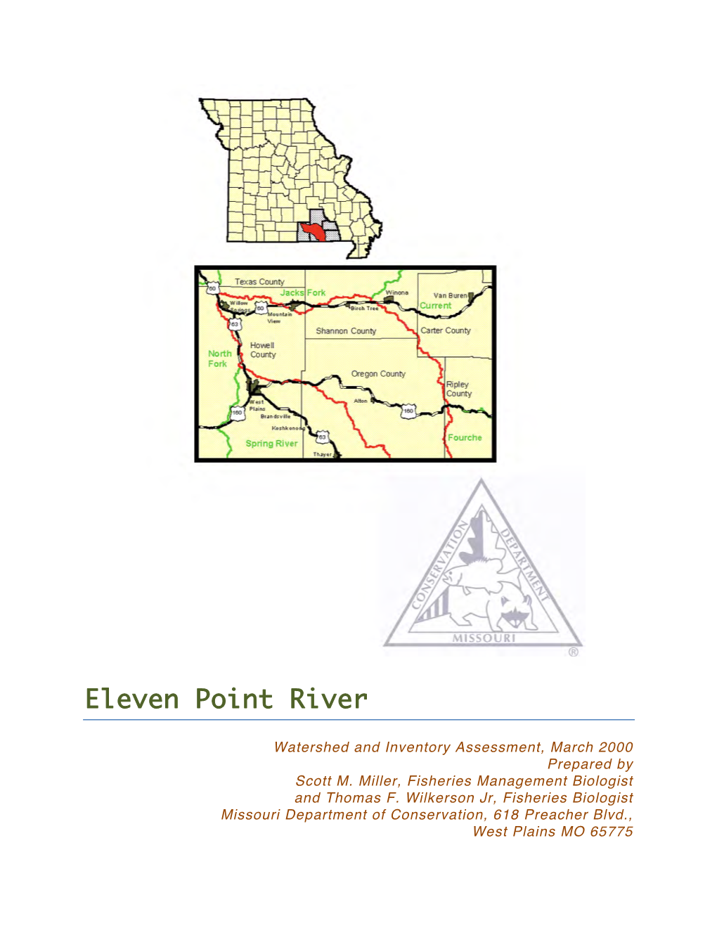 Eleven Point River Watershed and Inventory Assessment