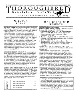 T~?I~~Un~~~Re D™ Sunday, September 3, 1 9 9 5