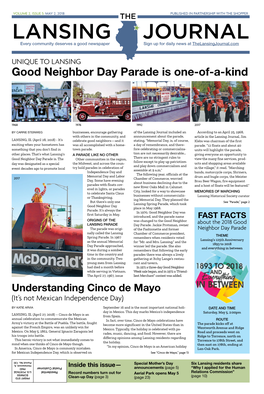 May 2, 2018 the Published in Partnership with the Shopper Lansing Journal Every Community Deserves a Good Newspaper Sign up for Daily News at Thelansingjournal.Com