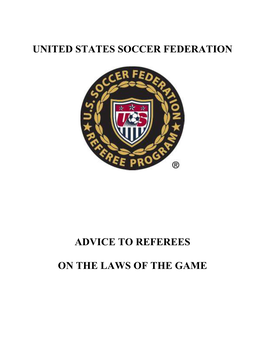 United States Soccer Federation Advice To