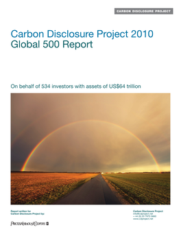 Carbon Disclosure Project 2010 Global 500 Report