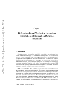 The Various Contributions of Dislocation Dynamics Simulations