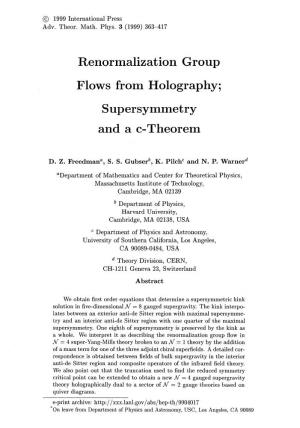 Renormalization Group Flows from Holography; Supersymmetry and a C-Theorem