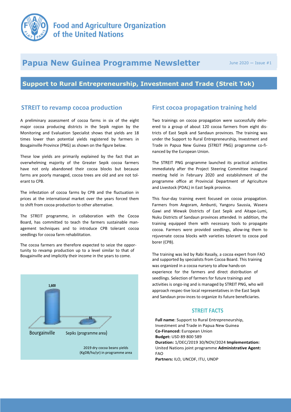 Papua New Guinea Programme Newsletter June 2020 — Issue #1