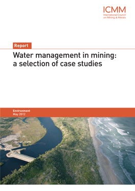 Water Management in Mining: a Selection of Case Studies