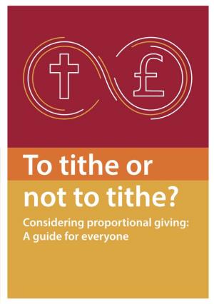 To Tithe Or Not to Tithe?