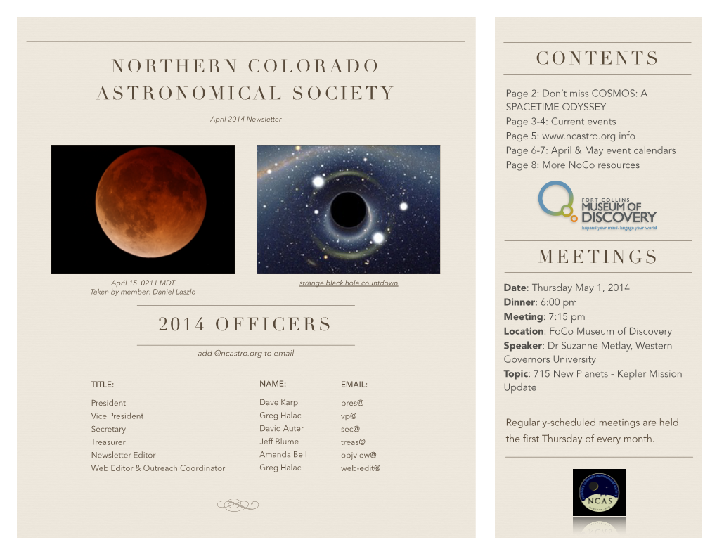 Northern Colorado Astronomical Society