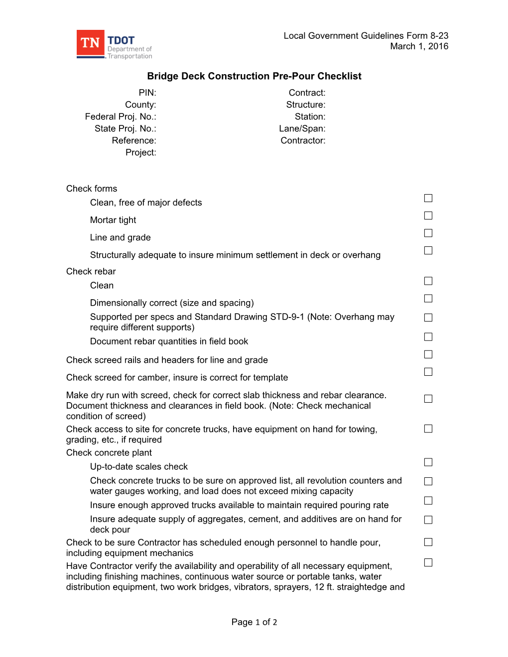 Local Government Guidelines Form 8-23