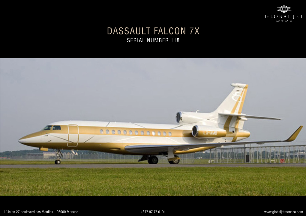 Dassault Falcon 7X Serial Number 118