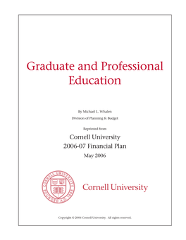 Graduate and Professional Education