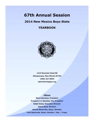 67Th Annual Session YEARBOOK 2014 New