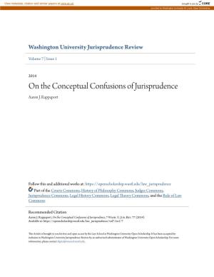 On the Conceptual Confusions of Jurisprudence Aaron J
