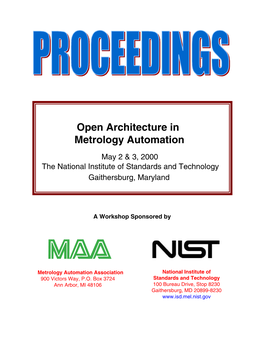 Open Architecture in Metrology Automation