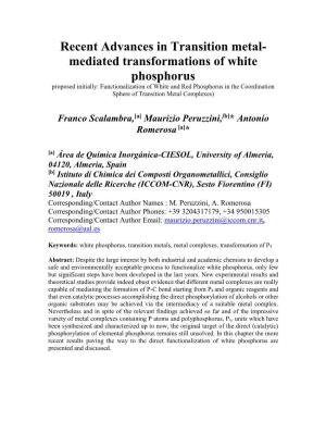 Mediated Transformations of White Phosphorus
