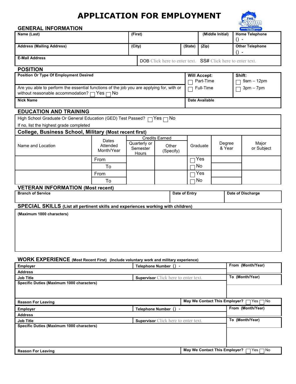 Application for Employment s27