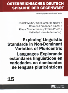 Table of Contents-Exploring Linguistic Standards in Non-Dominant Varieties