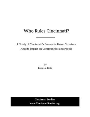 Who Rules Cincinnati?