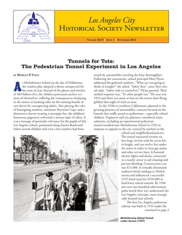Los Angeles City Historical Society Newsletter