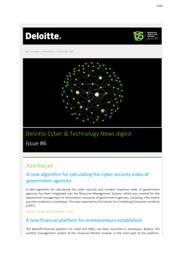 Deloitte Cyber & Technology News Digest Issue #6 Azerbaijan