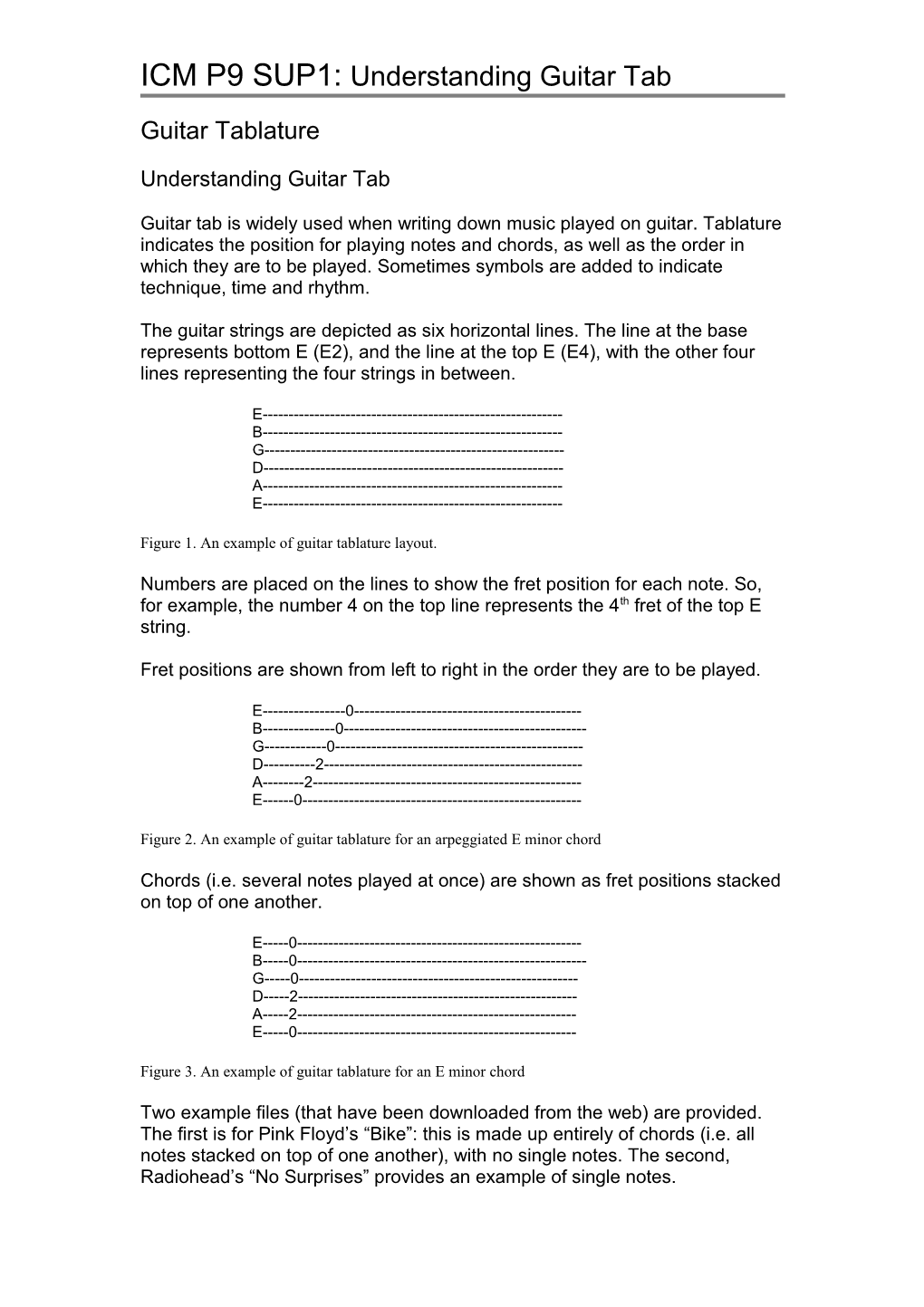 Understanding Guitar Tablature