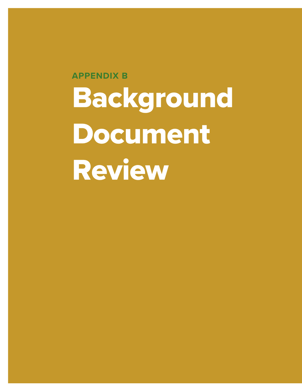 Background Document Review