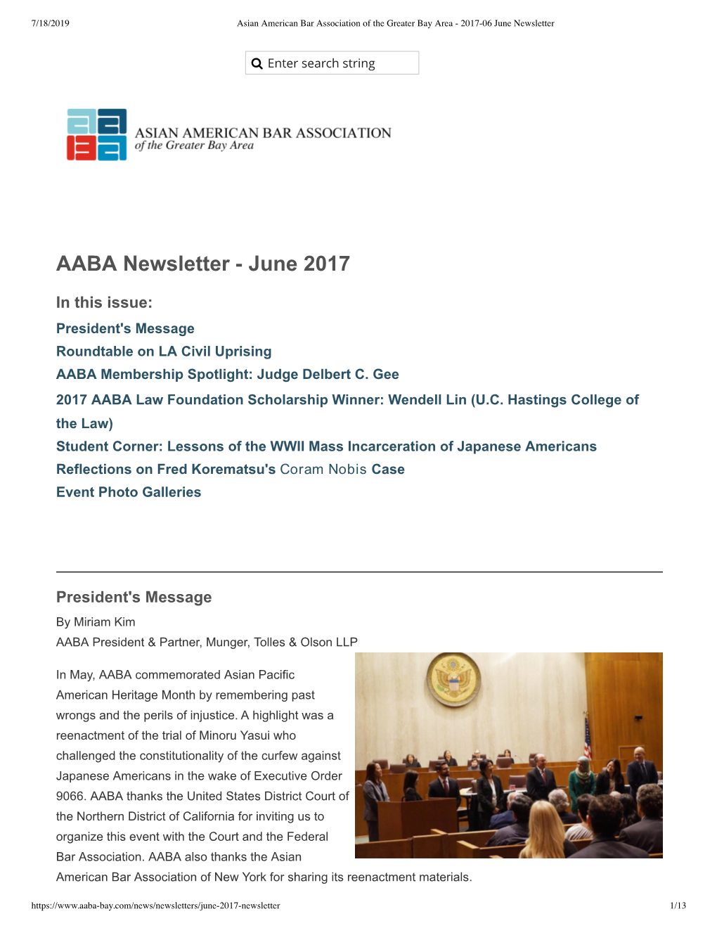 AABA Newsletter - June 2017
