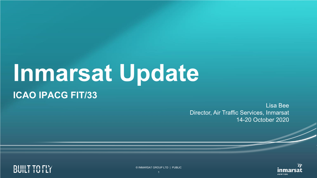 IPACG46 FIT33 IP06-Inmarsat Update 14-20 Oct 2020
