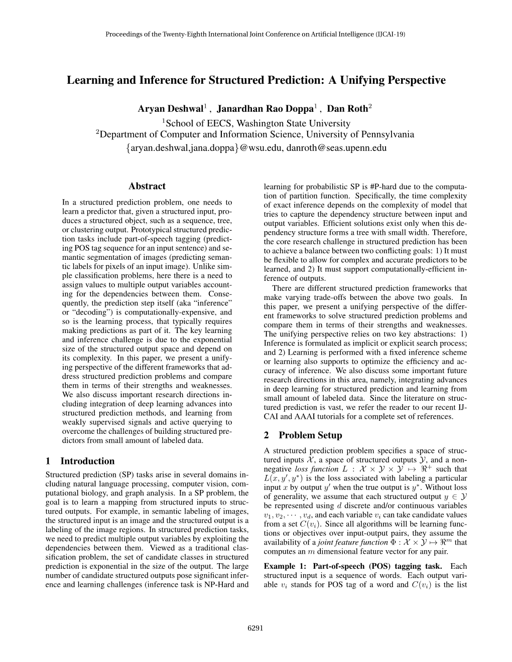Learning and Inference for Structured Prediction: a Unifying Perspective